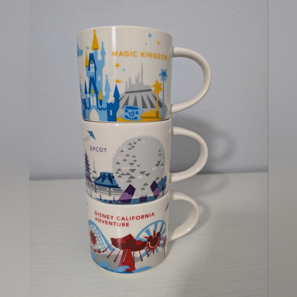 Starbucks Disney Parks You are Here: Epcot, California adventure, Magic Kingdom